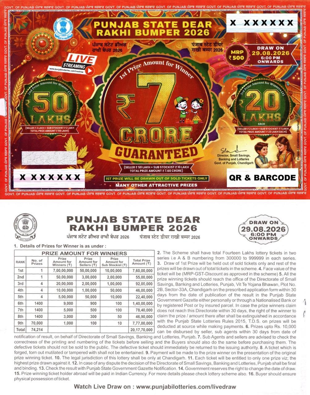 rakhi2026punjab punjab state lottery
